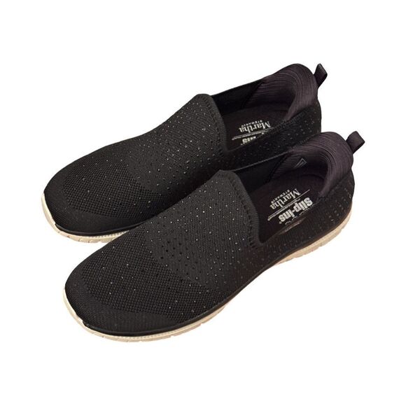 Sketchers Hand Free Martha Stewart Slip-Ins. Black, Silver And White. - Picture 2 of 9